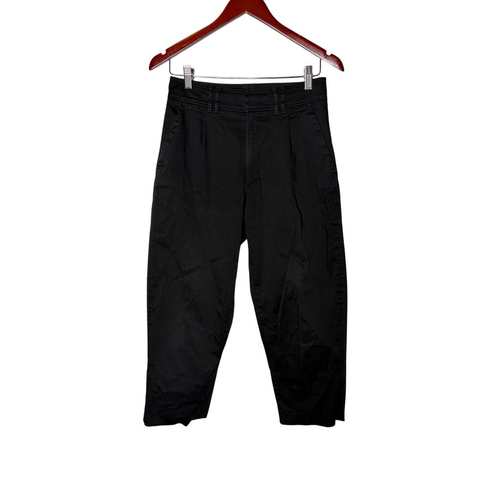 Ayr black crop barrel cotton pants sz 4